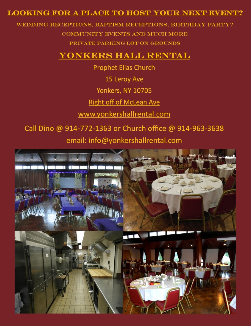 Hall Rental Prophet Elias Greek Orthodox Church